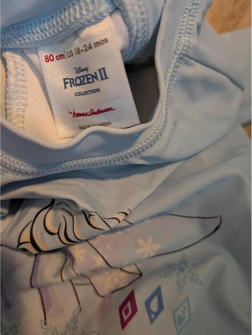 Hanna Andersson Disney Frozen II Elsa Long Sleeve Baby Swimsuit Rashguard